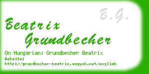 beatrix grundbecher business card